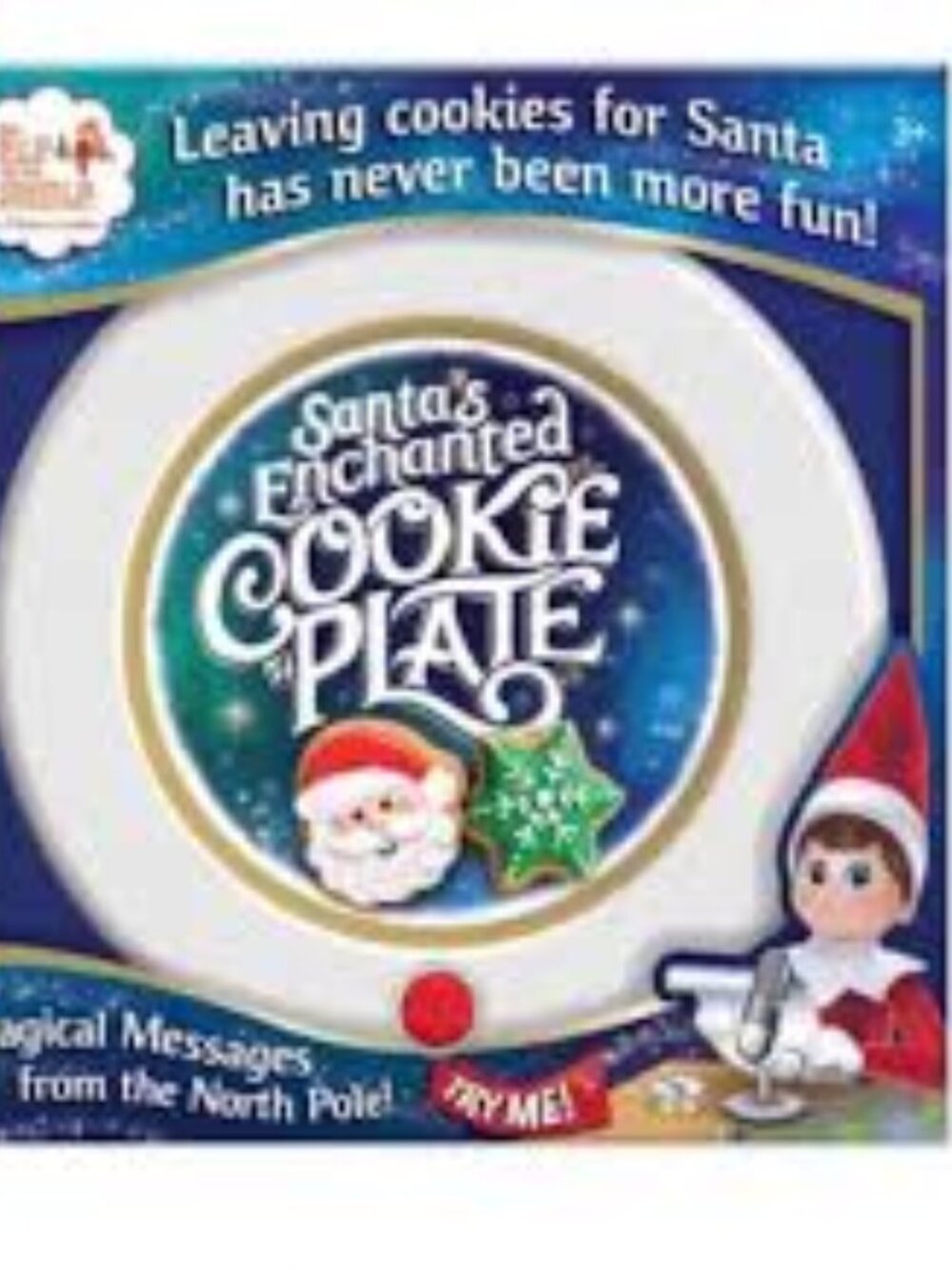 The Elf on the Shelf Santa's Enchanted Cookie Plate-NWT